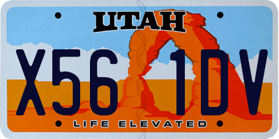 UT license plate X561DV