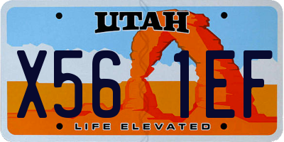 UT license plate X561EF