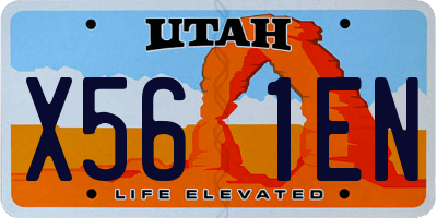 UT license plate X561EN