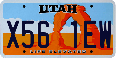 UT license plate X561EW
