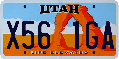 UT license plate X561GA