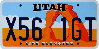 UT license plate X561GT