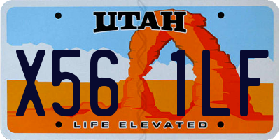 UT license plate X561LF
