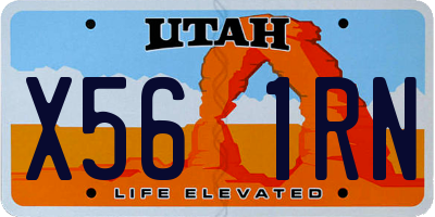 UT license plate X561RN