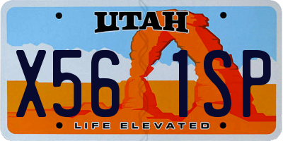 UT license plate X561SP