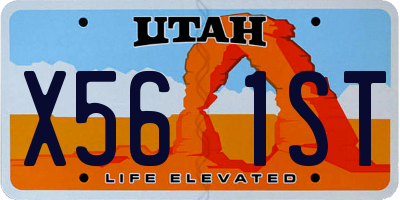 UT license plate X561ST
