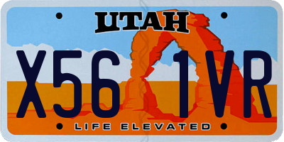 UT license plate X561VR