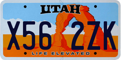 UT license plate X562ZK