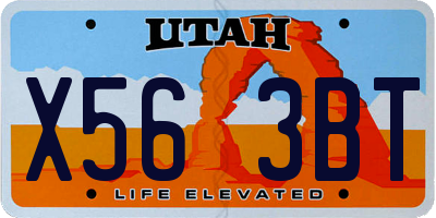UT license plate X563BT