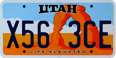 UT license plate X563CE