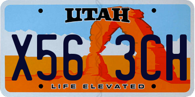 UT license plate X563CH