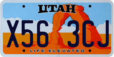 UT license plate X563CJ