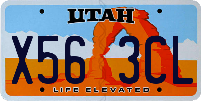 UT license plate X563CL