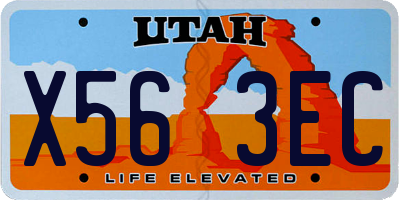 UT license plate X563EC