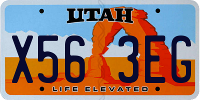UT license plate X563EG