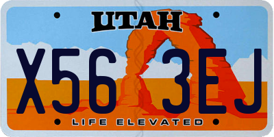 UT license plate X563EJ