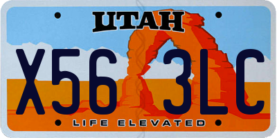 UT license plate X563LC
