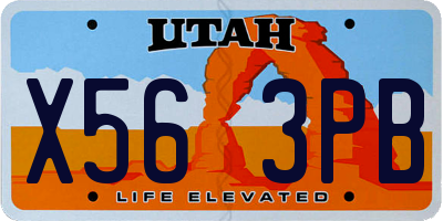 UT license plate X563PB