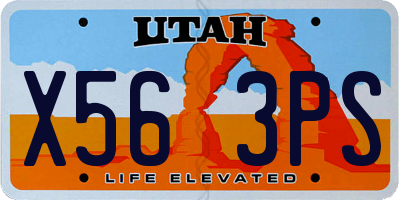 UT license plate X563PS