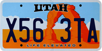 UT license plate X563TA