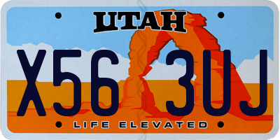 UT license plate X563UJ
