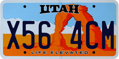 UT license plate X564CM