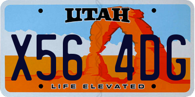 UT license plate X564DG