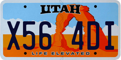 UT license plate X564DI
