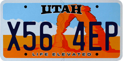 UT license plate X564EP