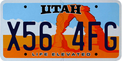 UT license plate X564FG