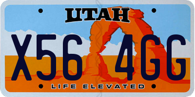 UT license plate X564GG