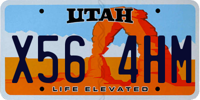 UT license plate X564HM