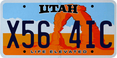 UT license plate X564IC