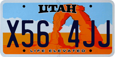 UT license plate X564JJ