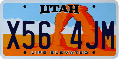 UT license plate X564JM