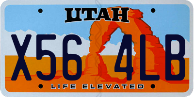 UT license plate X564LB