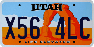 UT license plate X564LC