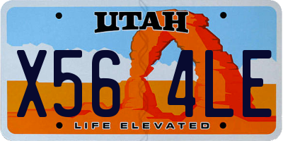 UT license plate X564LE
