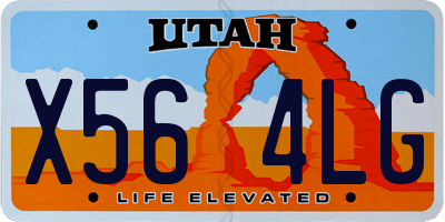 UT license plate X564LG