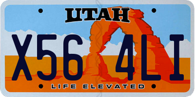 UT license plate X564LI