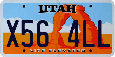 UT license plate X564LL