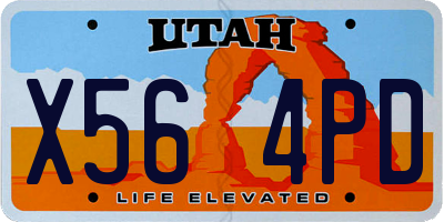 UT license plate X564PD