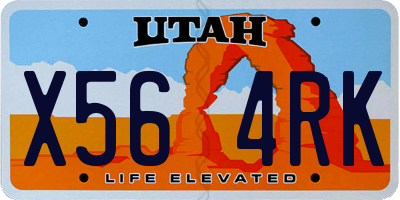UT license plate X564RK
