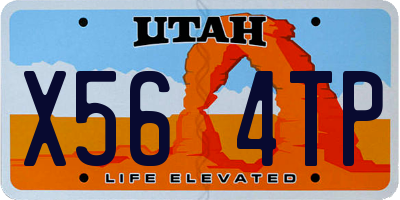UT license plate X564TP