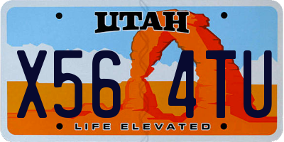 UT license plate X564TU
