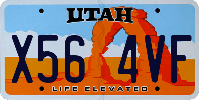 UT license plate X564VF