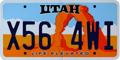 UT license plate X564WI