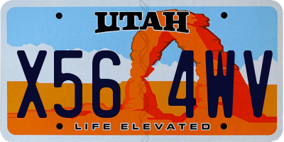 UT license plate X564WV