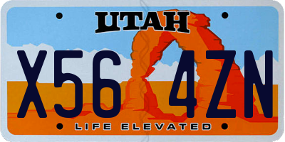 UT license plate X564ZN