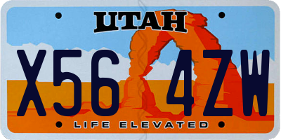 UT license plate X564ZW